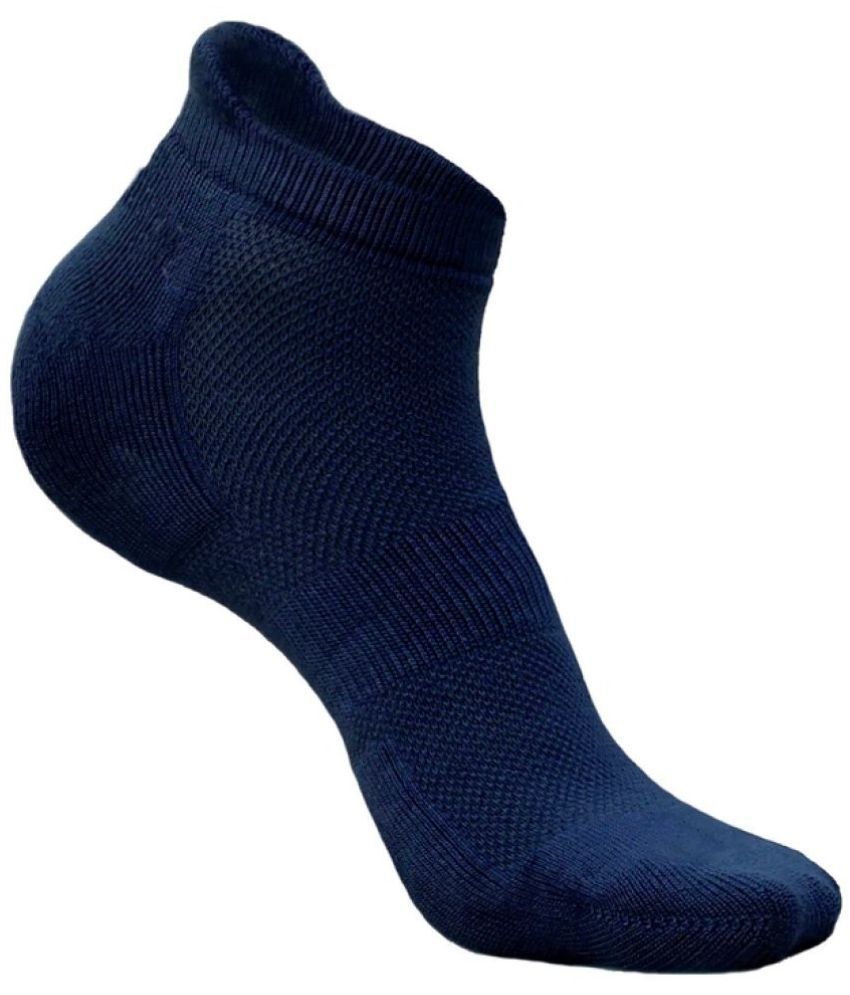     			The Earth Trading 100% Organic Cotton Men's Self Design Blue Ankle Length Socks ( Pack of 1 )