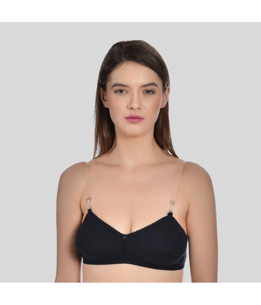     			AIMLY Cotton Blend Non Padded Women's T-Shirt Bra ( Black )