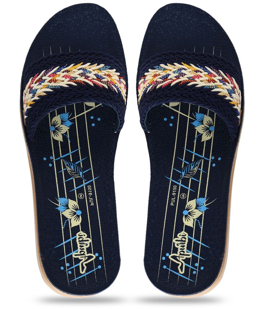     			Ajanta - Blue Women's Slide Flip Flop