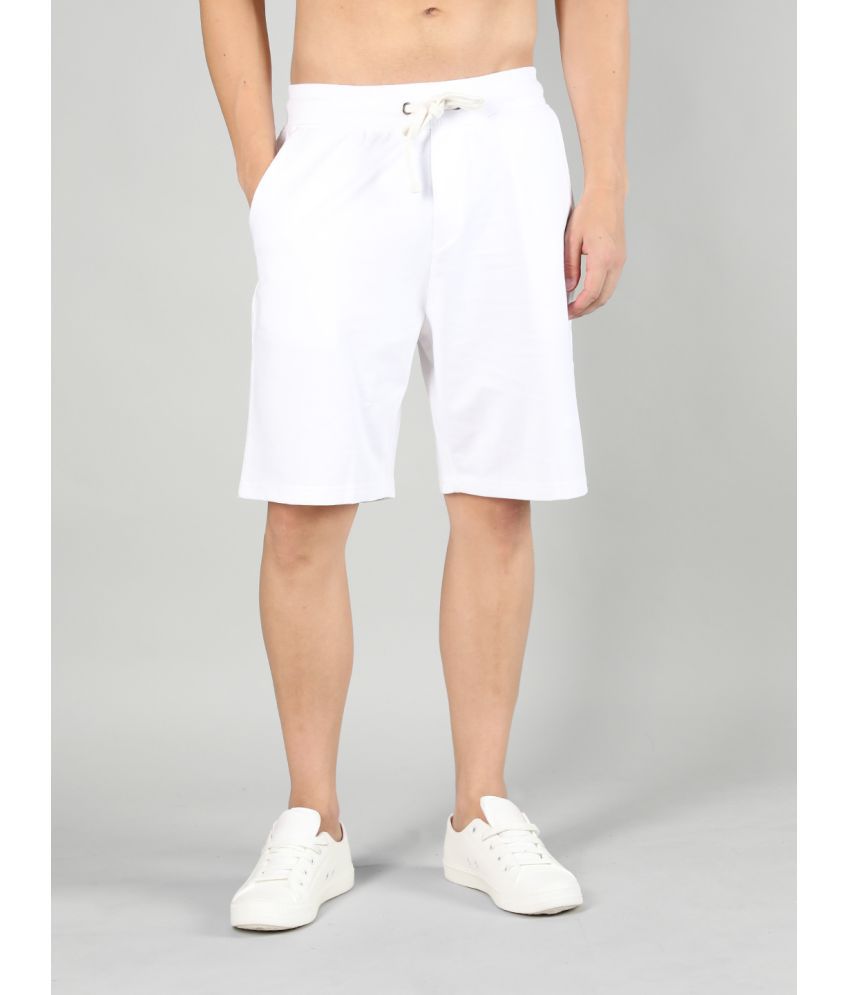     			Chkokko - White Cotton Blend Men's Shorts ( Pack of 1 )