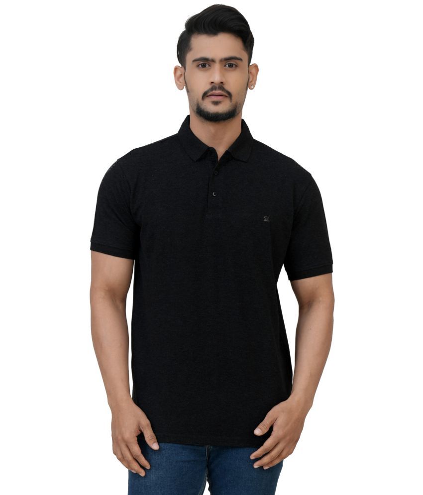     			Cotstyle - Black Cotton Blend Regular Fit Men's Polo T Shirt ( Pack of 1 )