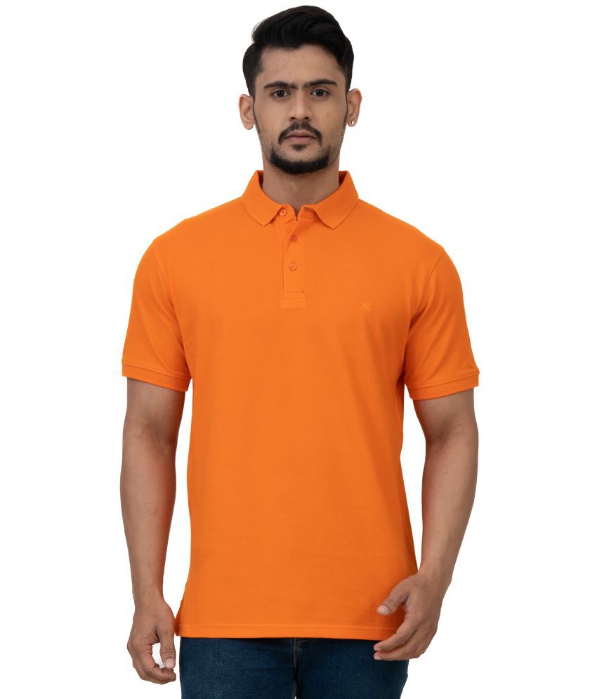     			Cotstyle - Orange Cotton Blend Regular Fit Men's Polo T Shirt ( Pack of 1 )