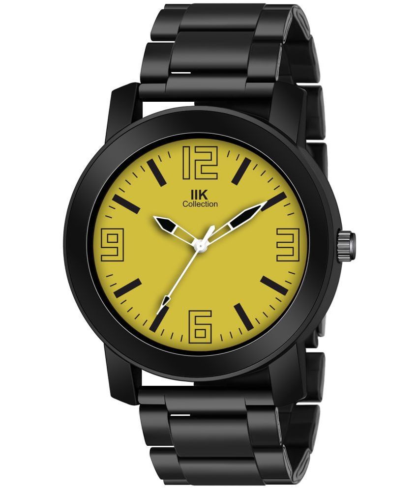     			IIK COLLECTION - Black Stainless Steel Analog Men's Watch