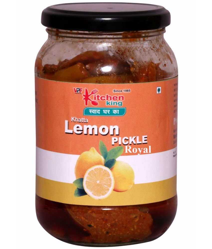     			Kitchen King Best Quality Royal Delicious MotherMade Homemade Organic Fresh Khatta Lemon Pickle Nimbu Ka Achar Pickle 500 g