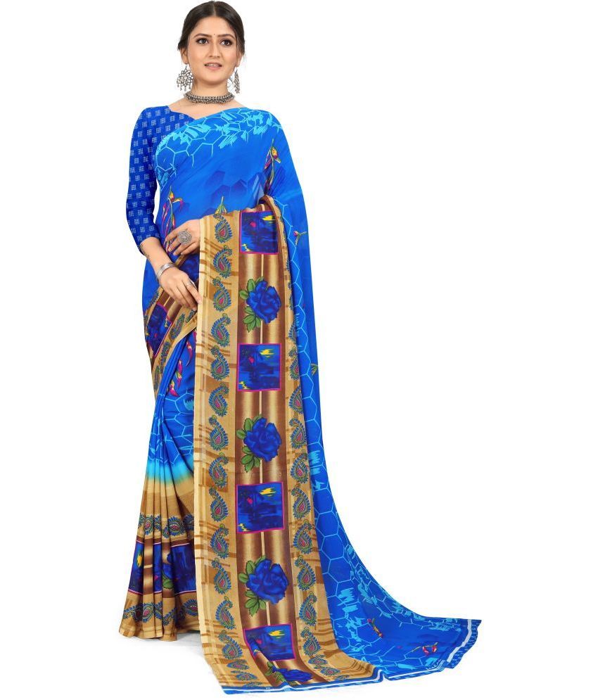     			LEELAVATI - Multicolor Georgette Saree With Blouse Piece ( Pack of 1 )