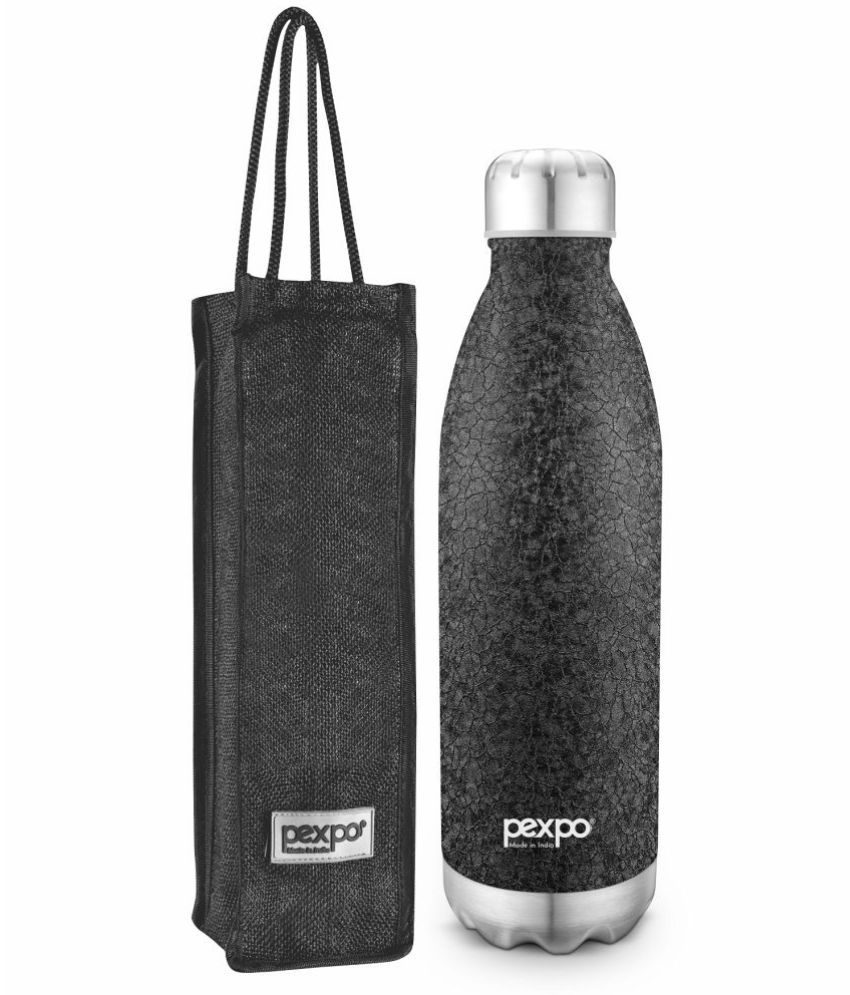     			Pexpo 1800ml 24 Hrs Hot and Cold Flask with Jute-bag, Electro Vacuum insulated Bottle (Pack of 1, Black)