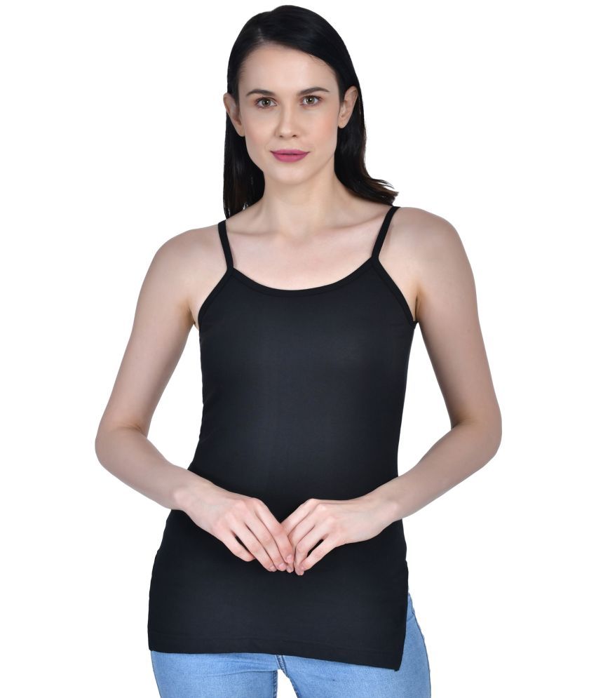     			AIMLY Cotton Camisoles - Black Single