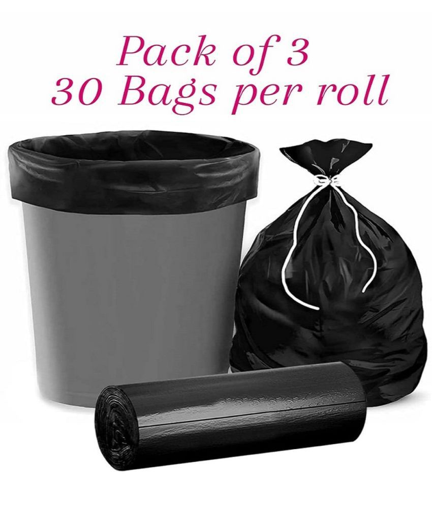     			Arni - Black Plastic Dustbin and Garbage bags