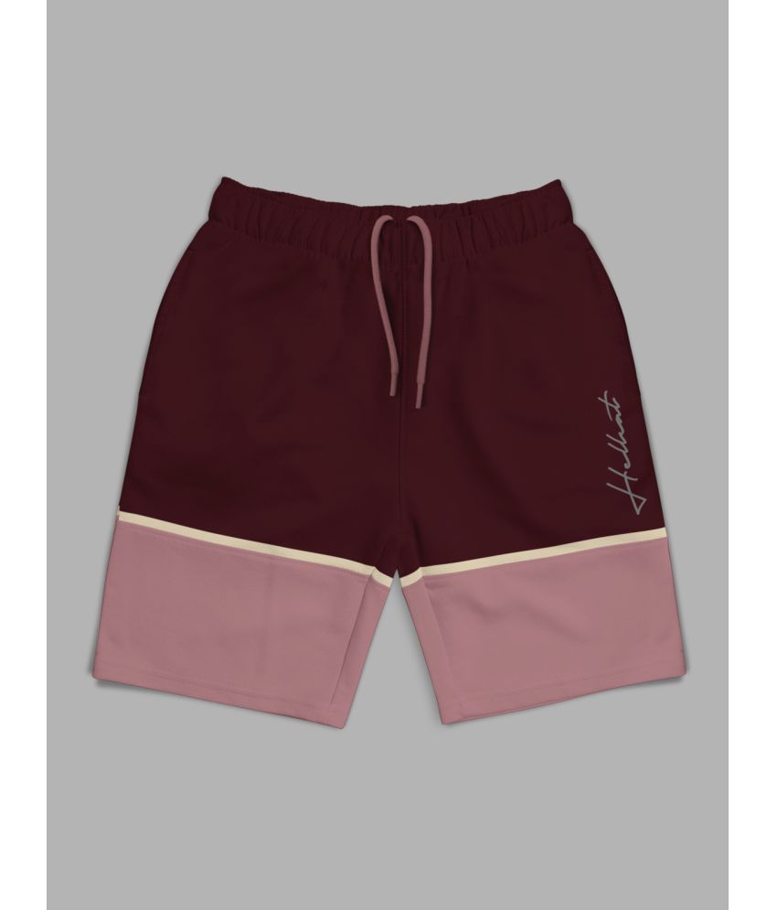     			HELLCAT Pack of 1 Girls Cotton Blend Hot Pants ( Burgundy )