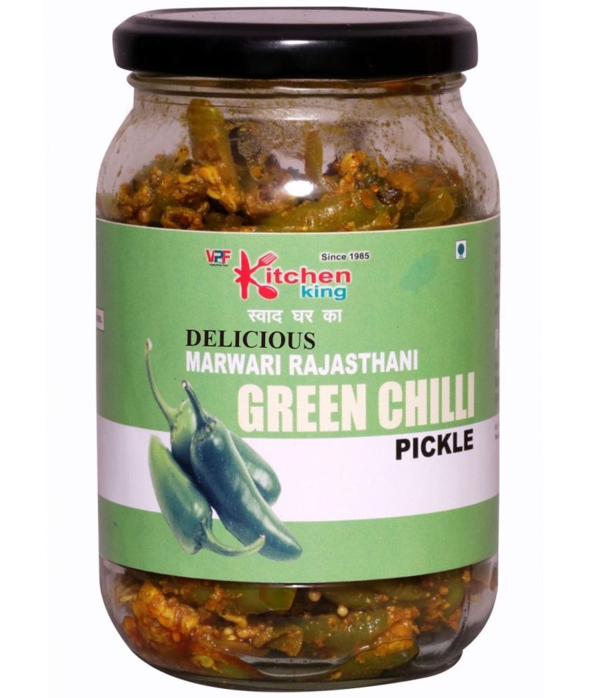     			Kitchen King Since -1985 Delicious Marwari Rajasthani Green Chilli Pickle | Premium Pickle Jar | Mouth-Watering Pickle 500 g