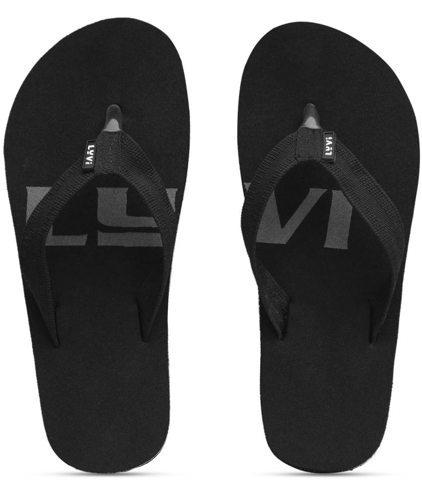     			lyvi - Black Men's Thong Flip Flop