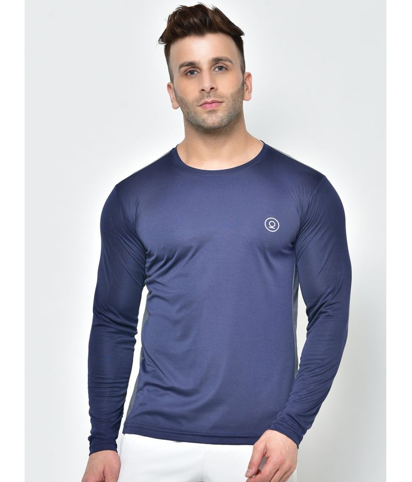     			Chkokko - Navy Polyester Regular Fit Men's Sports T-Shirt ( Pack of 1 )