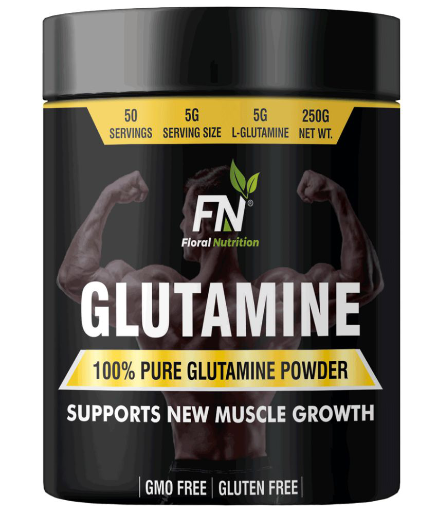     			Floral Nutrition Glutamine Powder for Muscle Recovery & Growth, Support Intense Workout 250 gm