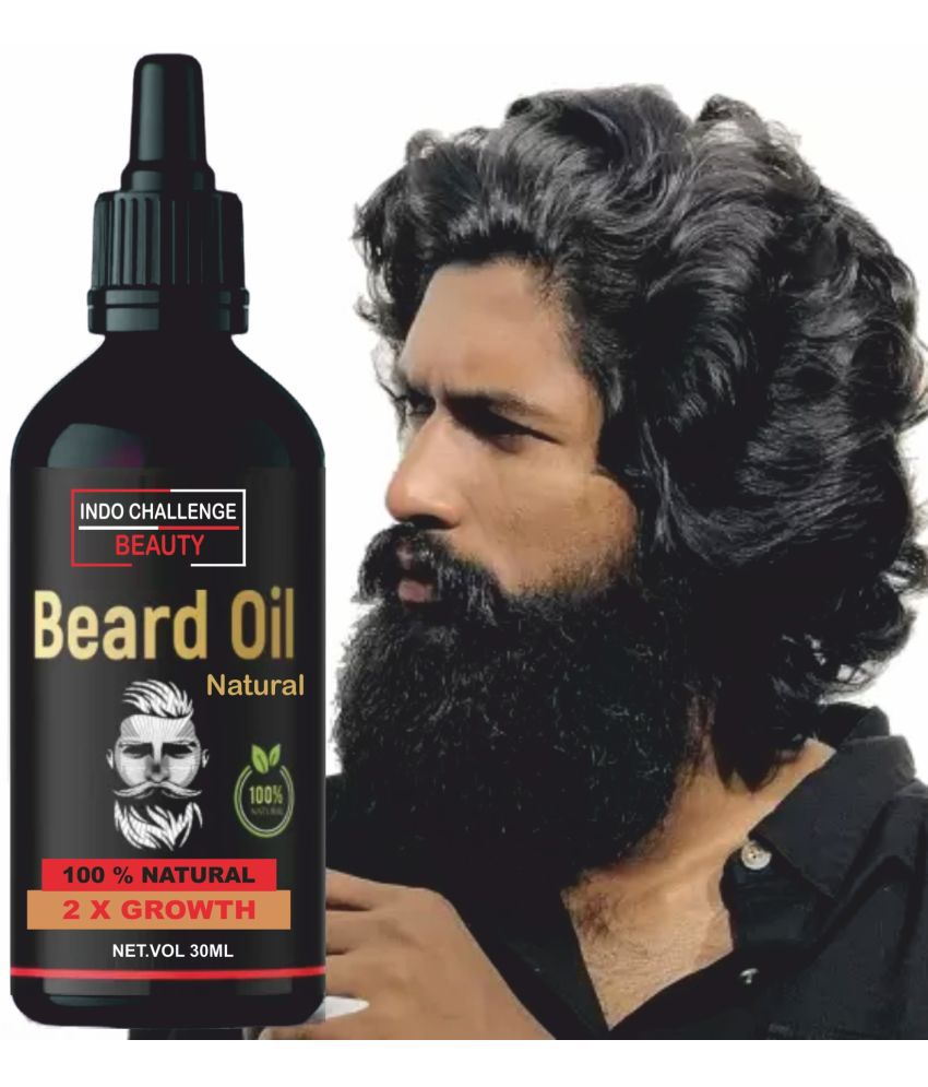     			INDO CHALLENGE 100% Natural Beard Oil 30ml, Pack of 1