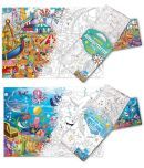 GIANT AMUSEMENT PARK COLOURING POSTER and GIANT UNDER THE OCEAN COLOURING POSTER | Combo pack of 2 Charts I Beautifully illustrated Posters For Children