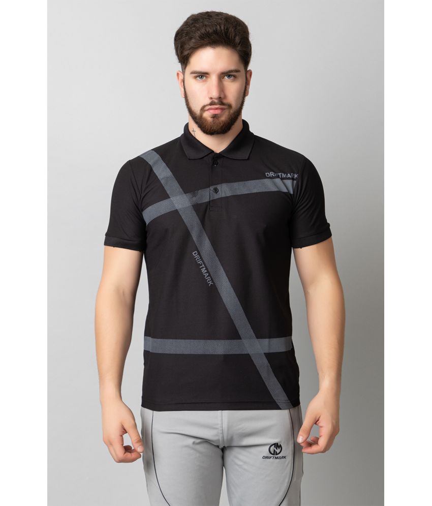     			Driftmark - Black Polyester Regular Fit Men's Sports Polo T-Shirt ( Pack of 1 )