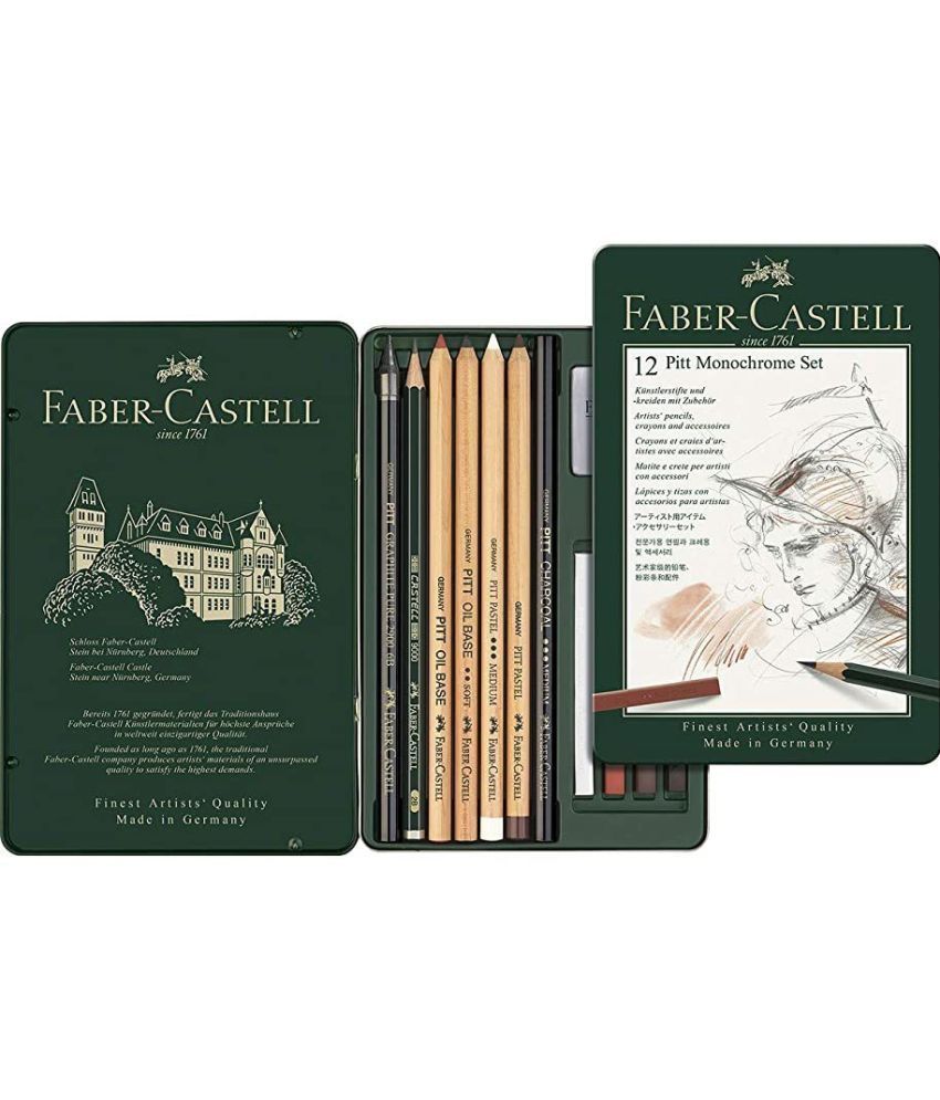     			Faber-Castell 12 Pitt Monochroms Set Pencil (Pack Of 12)