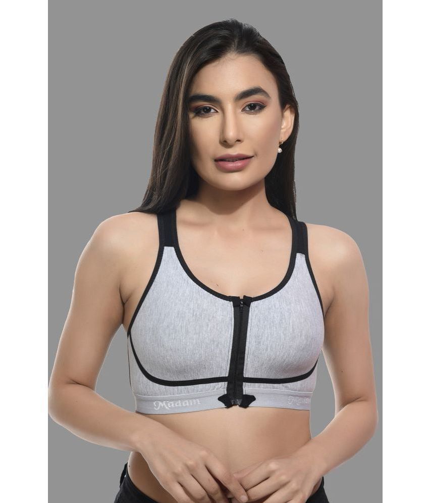     			Madam Cotton Blend Non Padded Women's Everyday Bra ( Dark Grey )