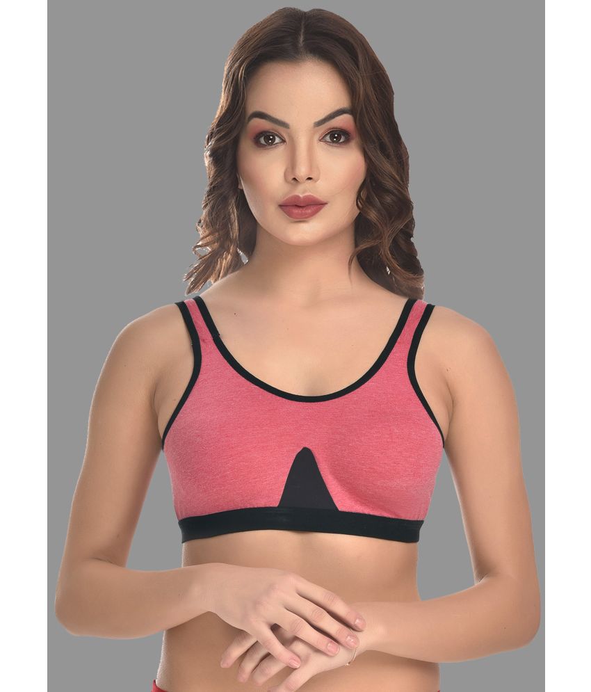    			Madam - Pink Cotton Blend Non Padded Women's Everyday Bra ( Pack of 1 )