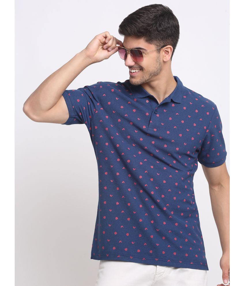     			Affordable AF - Navy Cotton Blend Regular Fit Men's Polo T Shirt ( Pack of 1 )