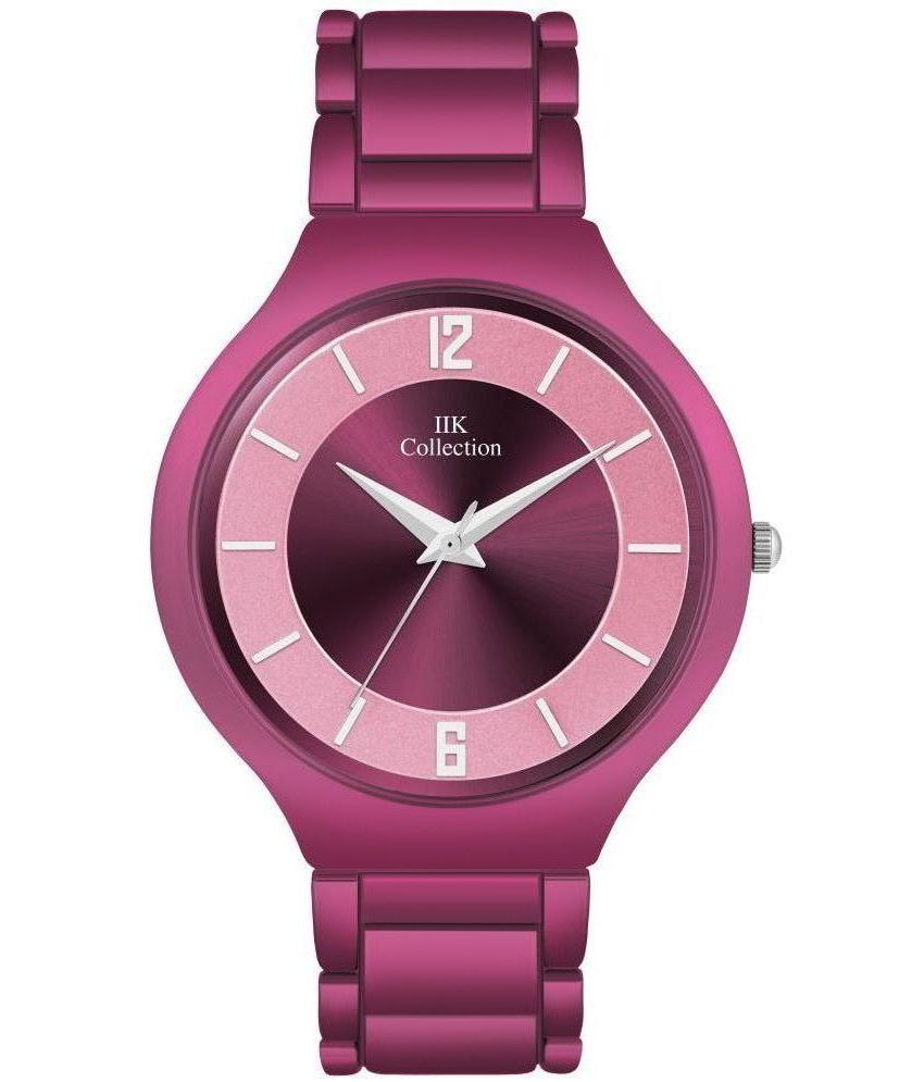    			IIK COLLECTION - Magenta Stainless Steel Analog Womens Watch