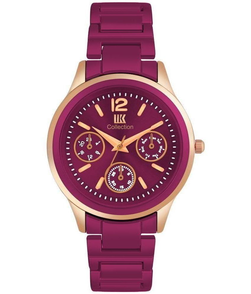     			IIK COLLECTION - Magenta Stainless Steel Analog Womens Watch