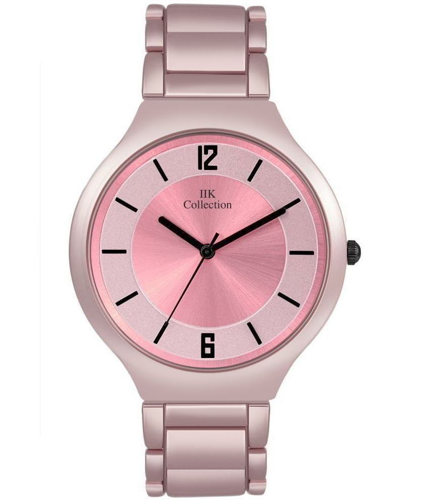     			IIK COLLECTION - Pink Stainless Steel Analog Womens Watch