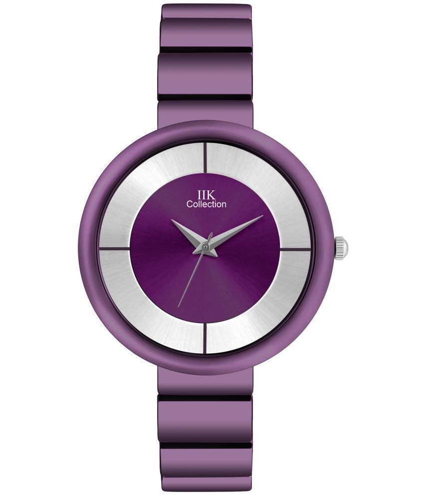     			IIK COLLECTION - Purple Stainless Steel Analog Womens Watch