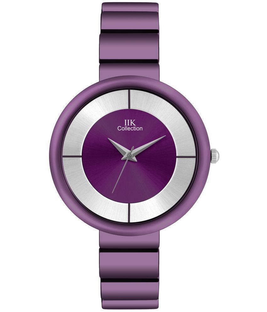     			IIK COLLECTION - Purple Stainless Steel Analog Womens Watch