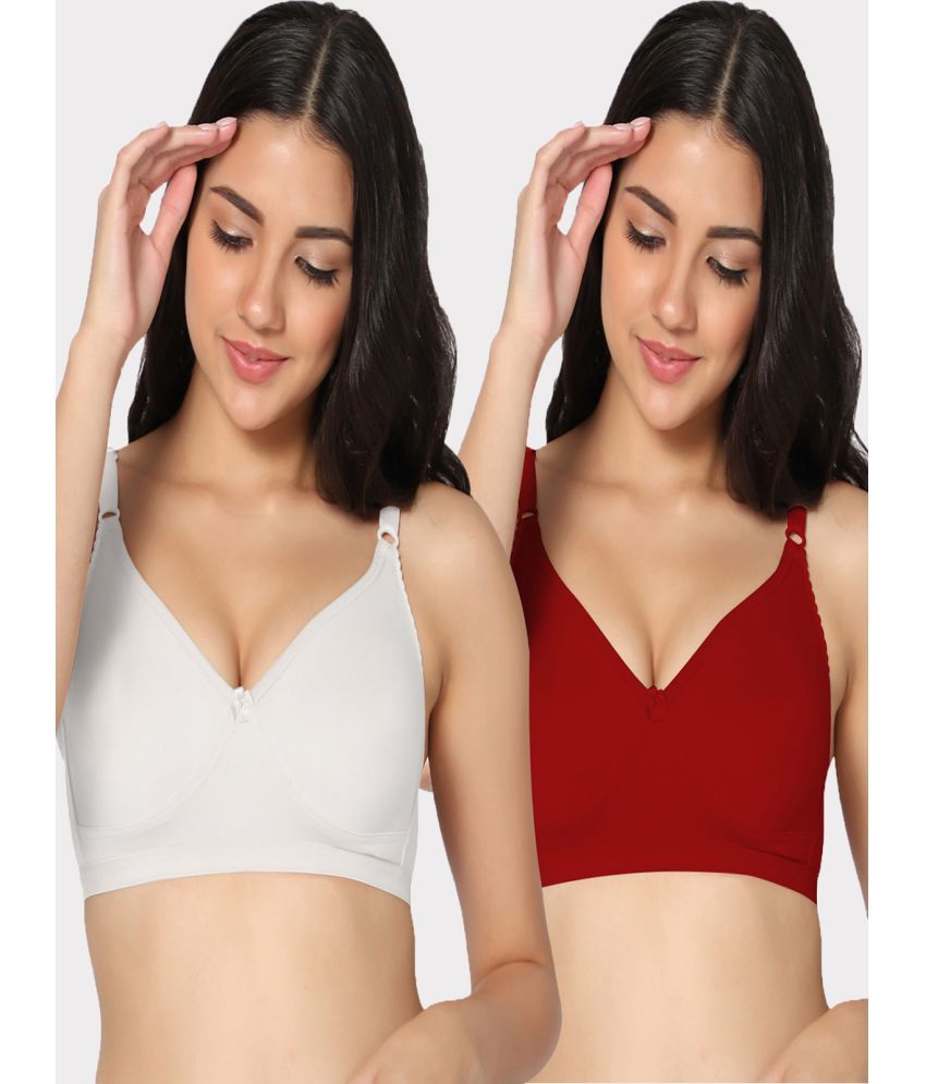     			IN CARE LINGERIE - Multicolor Cotton Lightly Padded Women's T-Shirt Bra ( Pack of 2 )