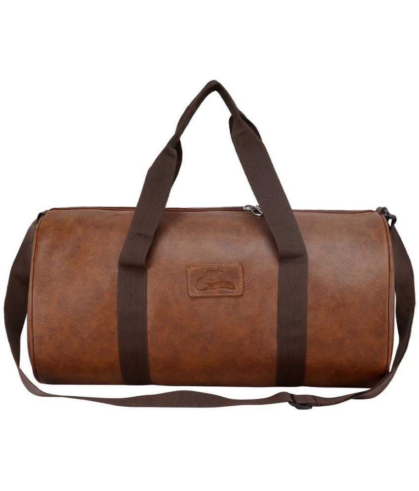     			Leather World - Tan PU Duffle Bag