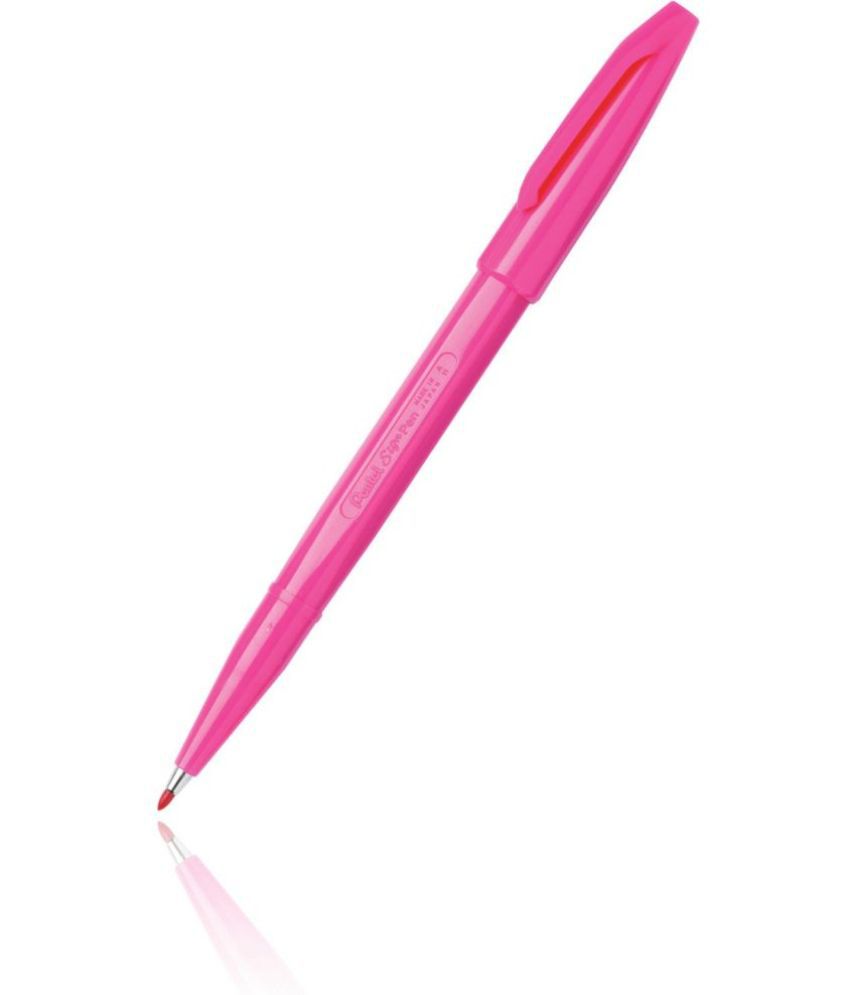    			Pentel Brush Sign Pen Fibre Tip Nib Sketch Pens (Set Of 6, Pink)