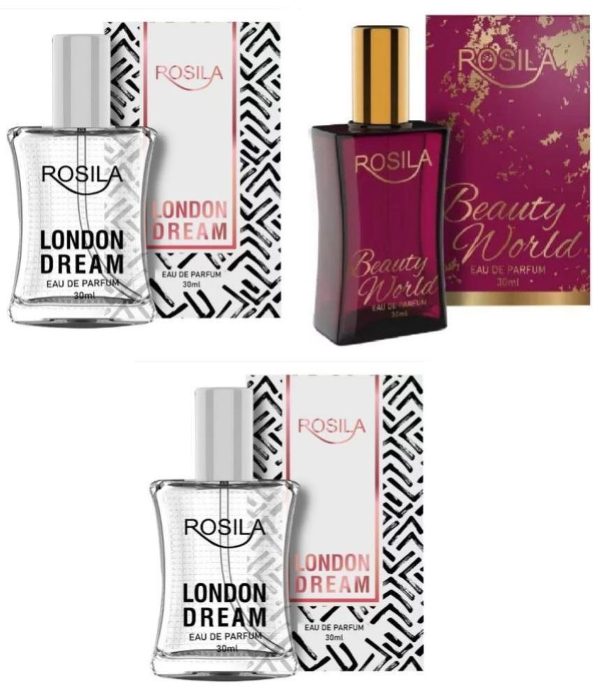     			ROSILA - 2 LONDON DREAM 1 BEAUTY WORLD PERFUM Eau De Parfum (EDP) For Women,Men 90 ( Pack of 3 )