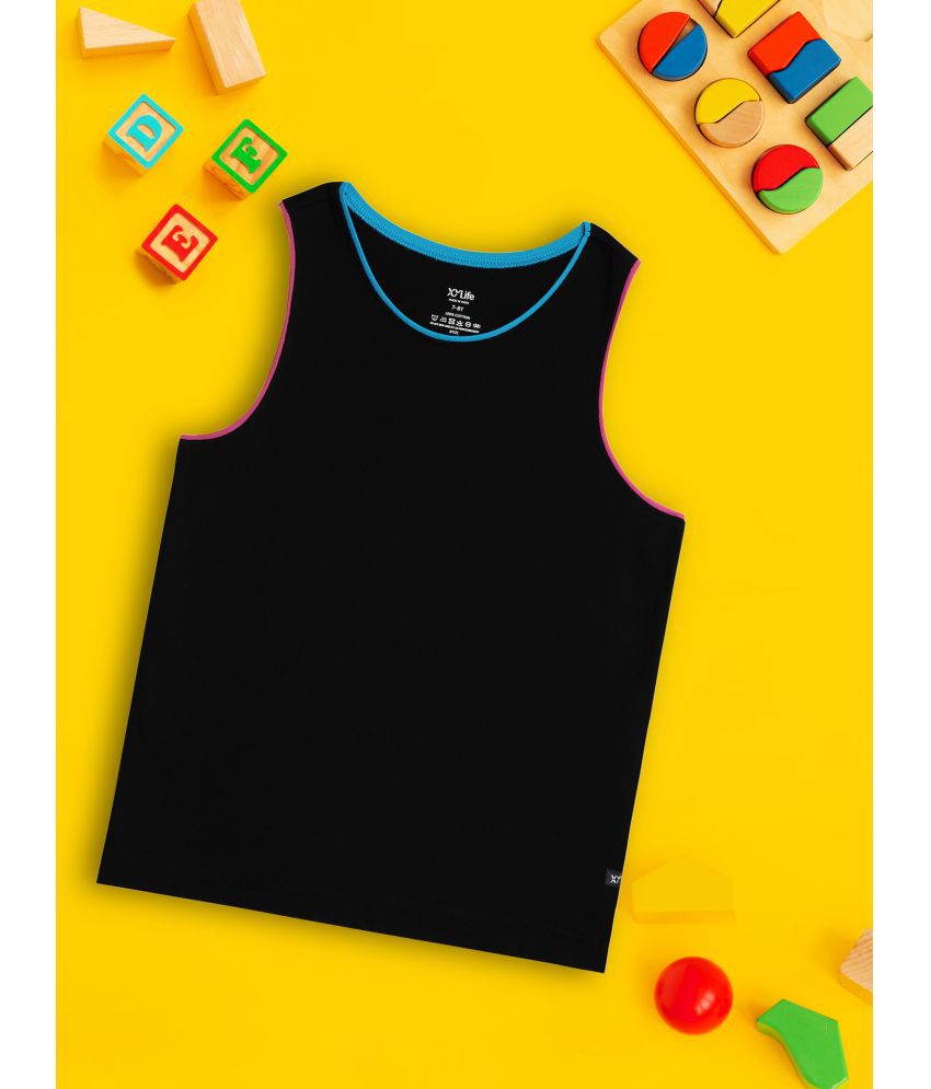     			XY Life - Black 100% Cotton Girls Top ( Pack of 1 )