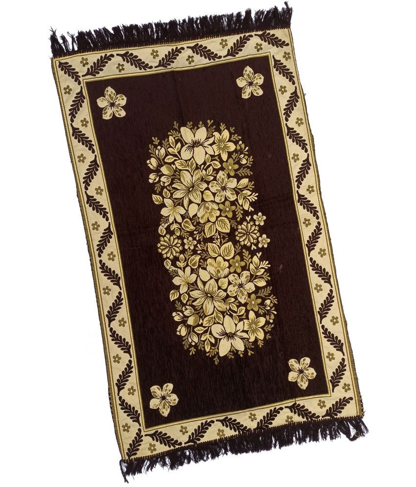     			ADIRNY Brown Single Cotton Prayer Mat ( 135 X 85 cm )