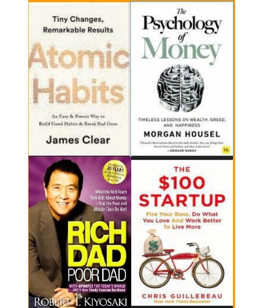     			Atomic Habits + The Psychology of Money + Rich Dad Poor Dad + The ,100 Startup