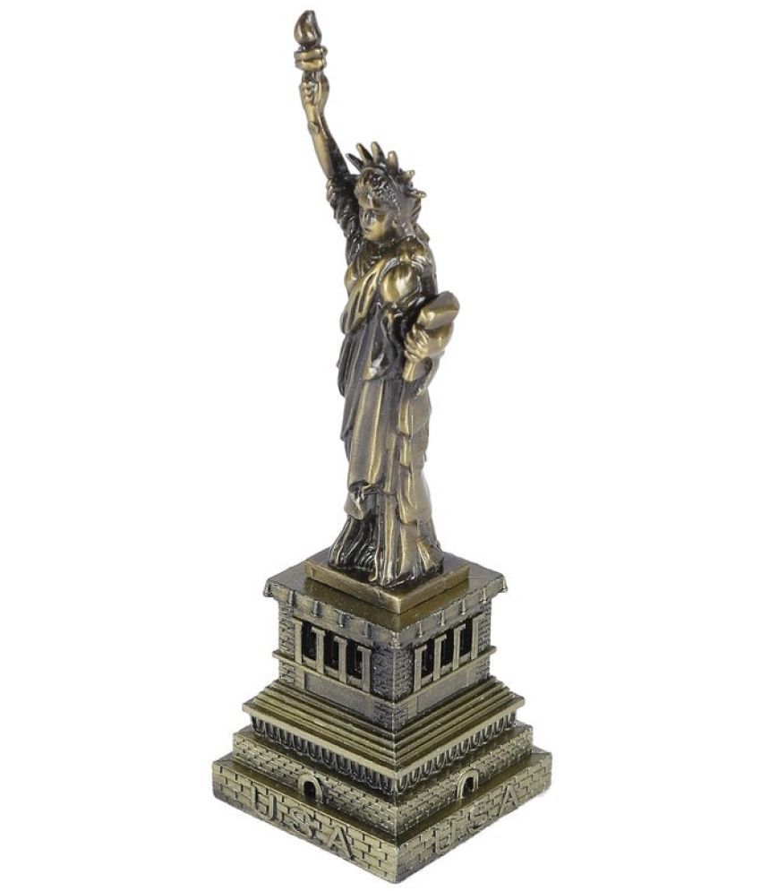     			HOMETALES - Metallic Statue Of Liberty Miniature Showpiece 15 cm