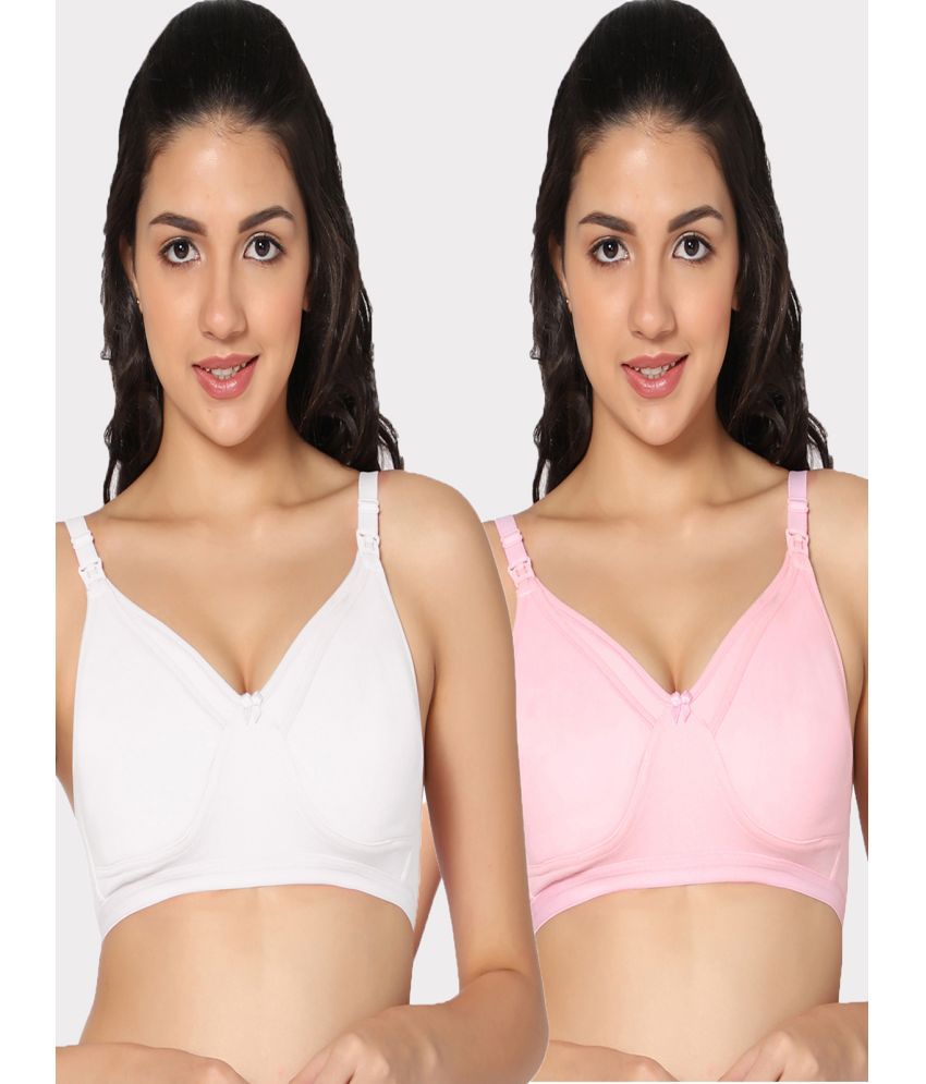     			IN CARE LINGERIE - Multicolor Cotton Lightly Padded Women's T-Shirt Bra ( Pack of 2 )