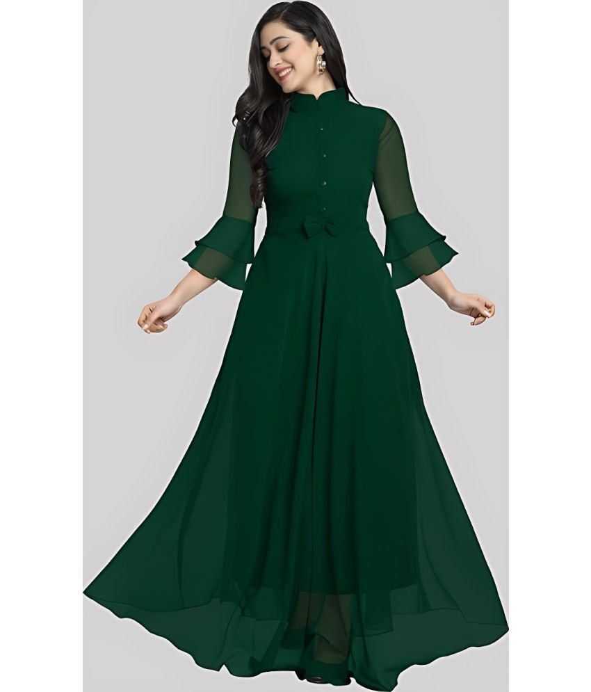     			JASH CREATION - Green Georgette Women's Gown ( Pack of 1 )