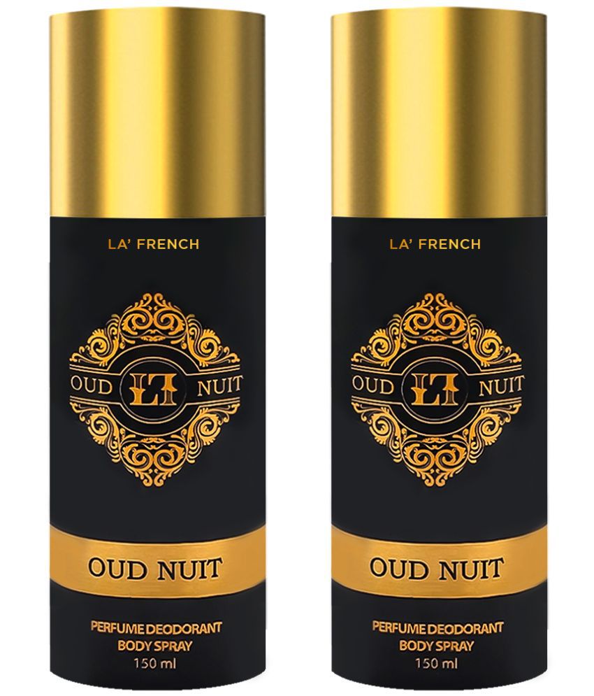     			LA FRENCH - LFD_oud nuit combo_150ml Deodorant Spray for Unisex 300 ml ( Pack of 2 )