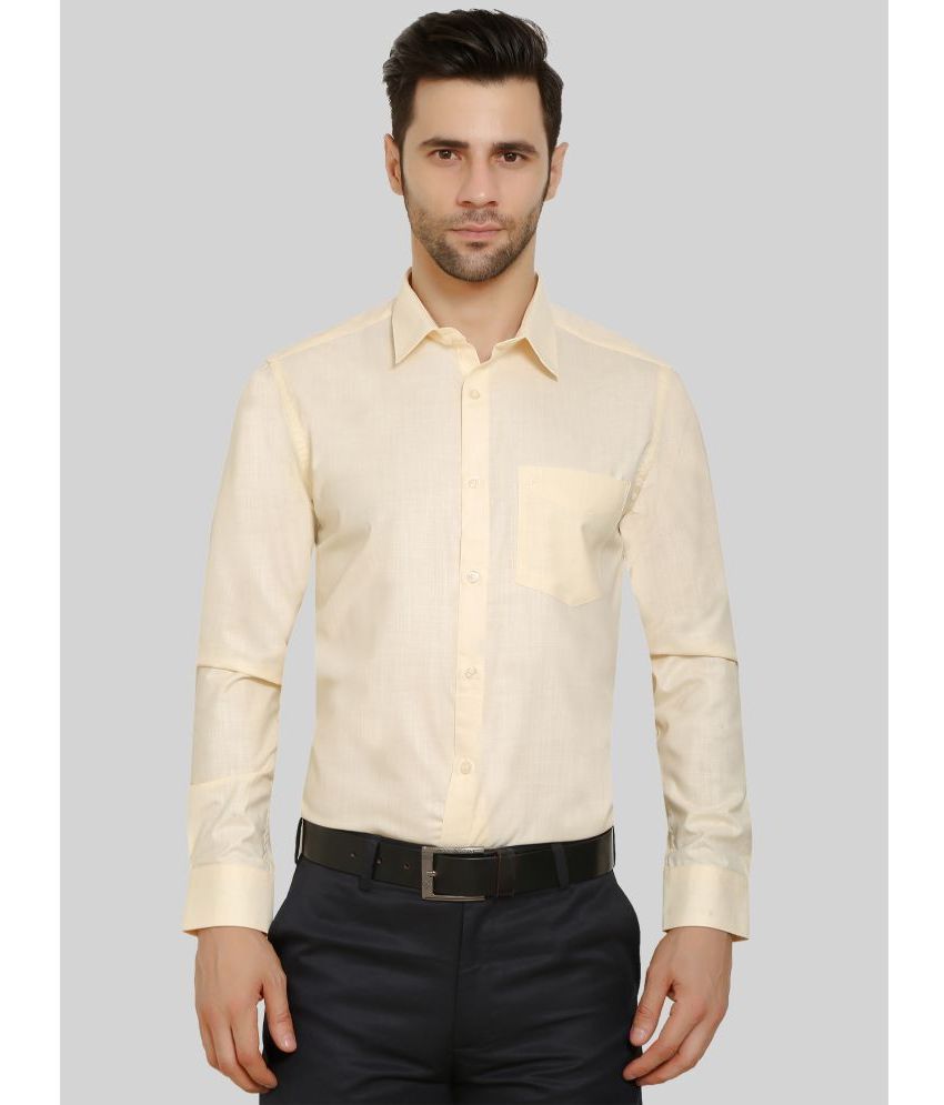     			Makhanchor - Beige Cotton Regular Fit Men's Formal Shirt ( Pack of 1 )