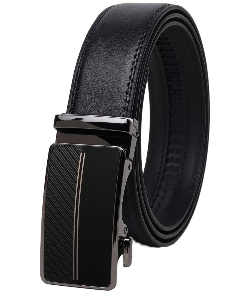     			Menfox - Black Faux Leather Men's Formal Belt ( Pack of 1 )