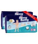 Honey Bunny Pants Diapers XL-56pcs (Pack of 2)Wetness Indicator, Silky Soft-Bubble sheet (12-17- Kg )