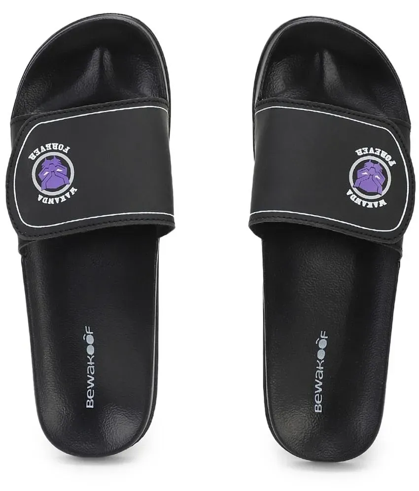 Bewakoof Black Men s Slide Flip Flop Buy Bewakoof Black