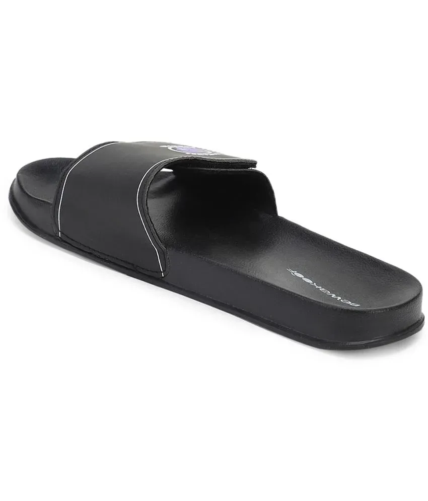 Bewakoof Black Men s Slide Flip Flop Buy Bewakoof Black