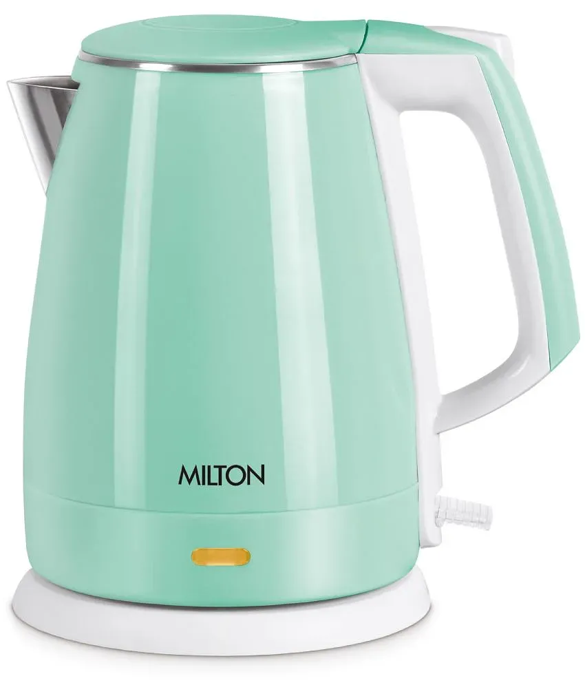 Milton Go Electro 2.0 Stainless Steel Electric Kettle, 1 Piece, 2 Litres,  Silver, Power Indicator, 1500 Watts, Auto Cut-off, Detachable 360  Degree Connector