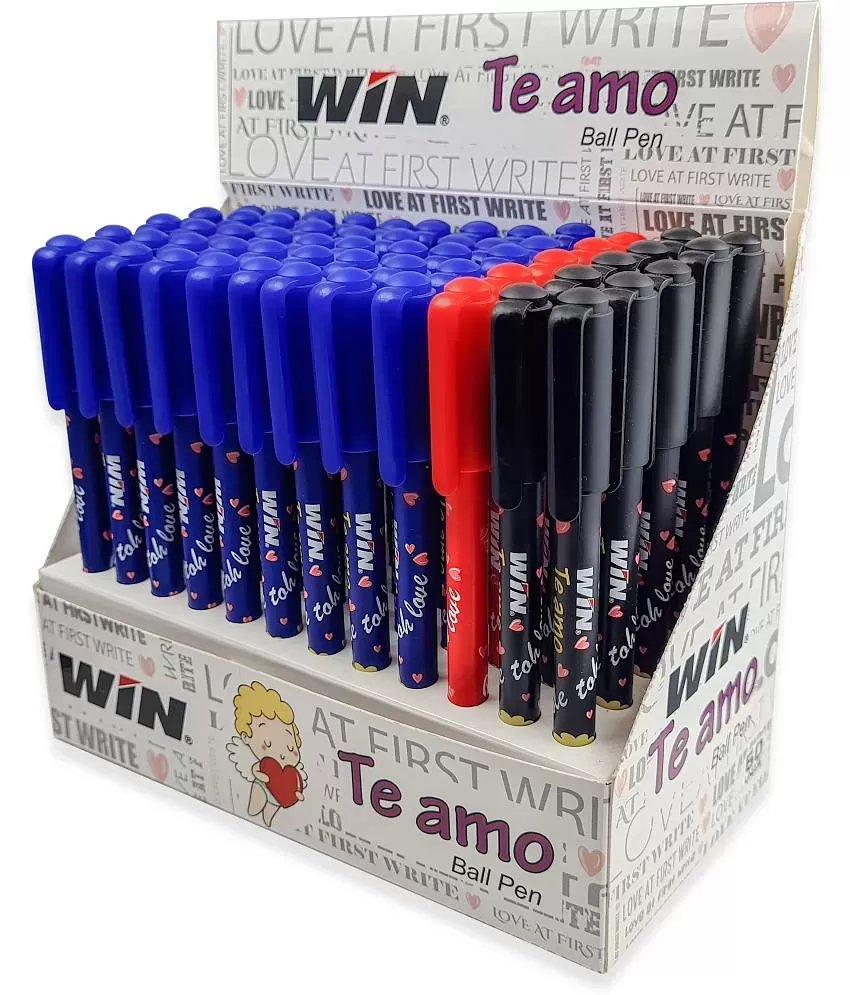 WIN Mystic 20 Red Pens, Comfortable Grip, Smooth Ink Flow