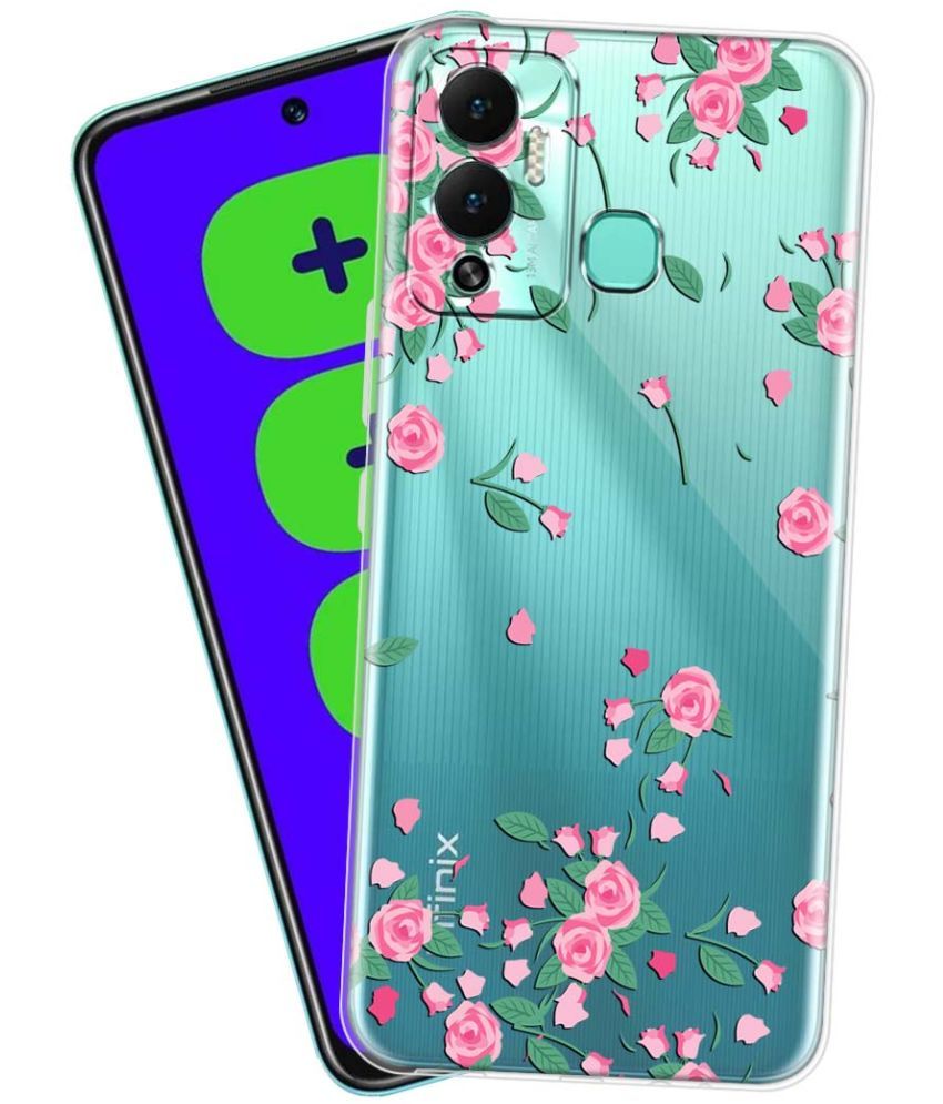     			Fashionury - Multicolor Printed Back Cover Silicon Compatible For Infinix Hot 12 Play ( Pack of 1 )