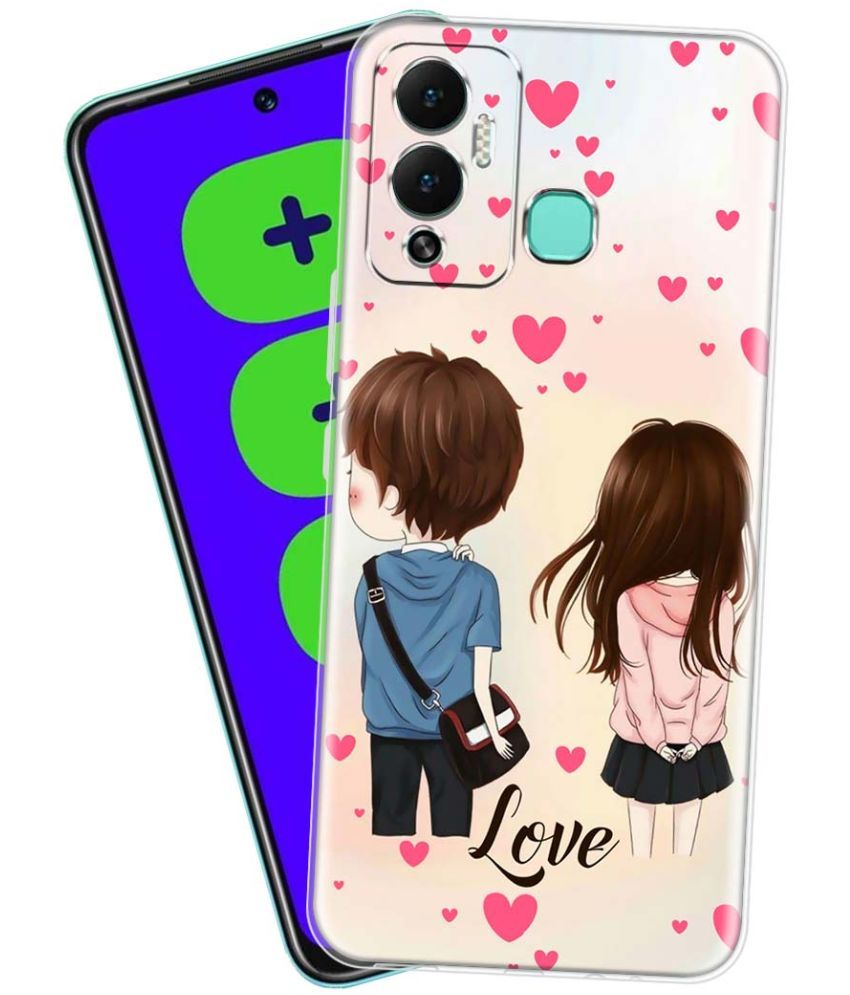     			Fashionury - Multicolor Printed Back Cover Silicon Compatible For Infinix Hot 12 Play ( Pack of 1 )