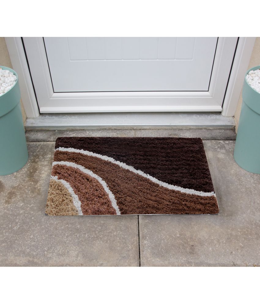     			Aazeem  Antiskid Cotton Door Mat ( 60 X 40 cm ) Single  Copper